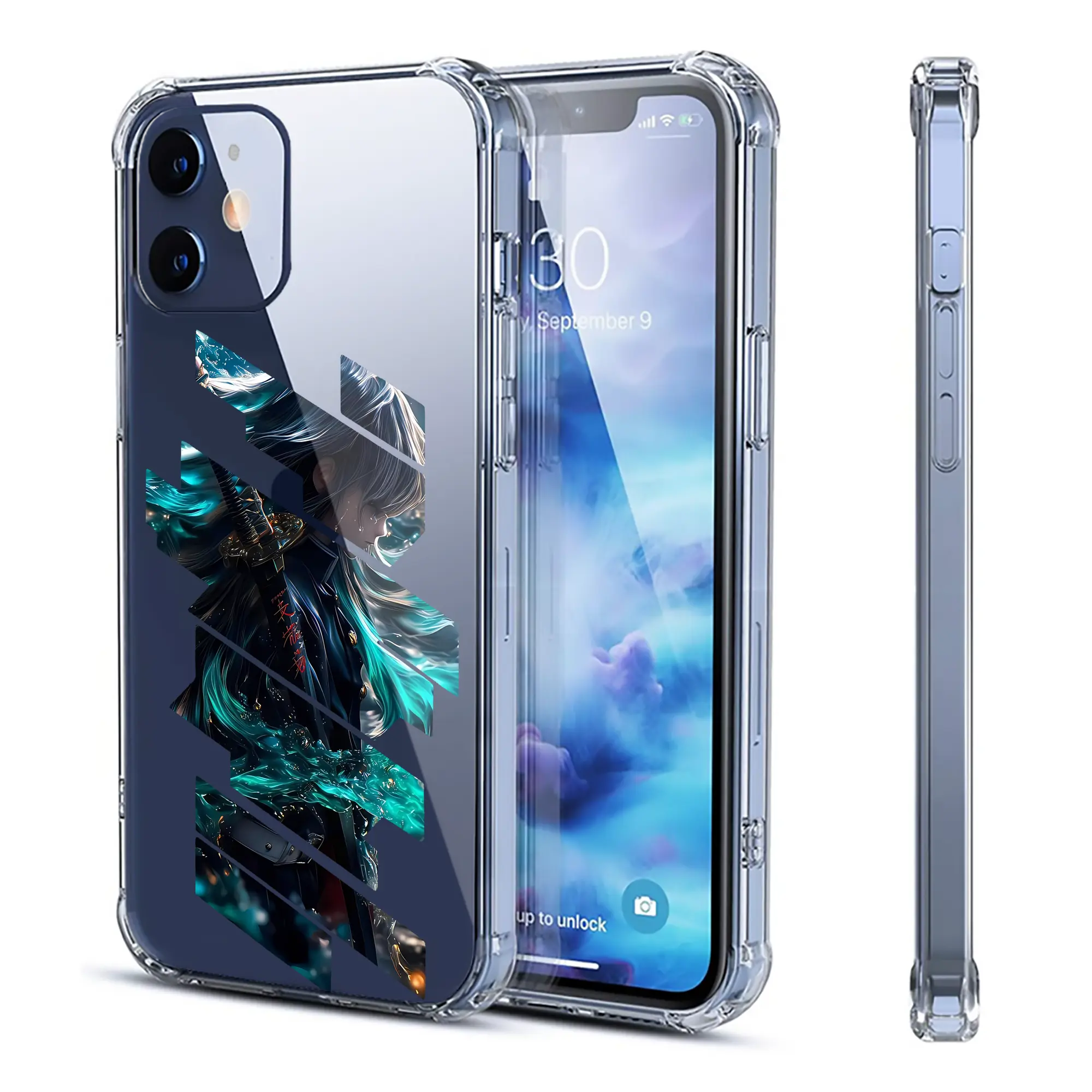 鬼滅の刃 グッズ,時透 無一郎 - IPhone 12シリーズ対応 ・ 透明スマホケース ・ クリアソフトケース ・ TPU素材 ・ 耐衝撃 ・ 高密着 ・ 防汚 防指紋 ・ 簡単着脱